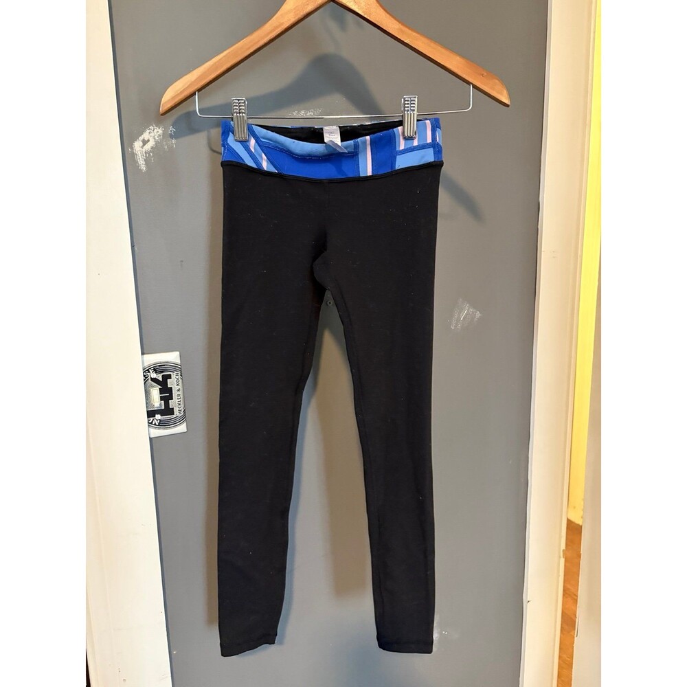 Lululemon kids ivivva girls size 8 black leggings